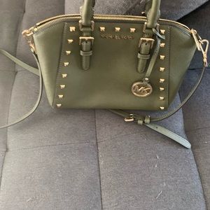 EUC Michael Kors olive green handbag